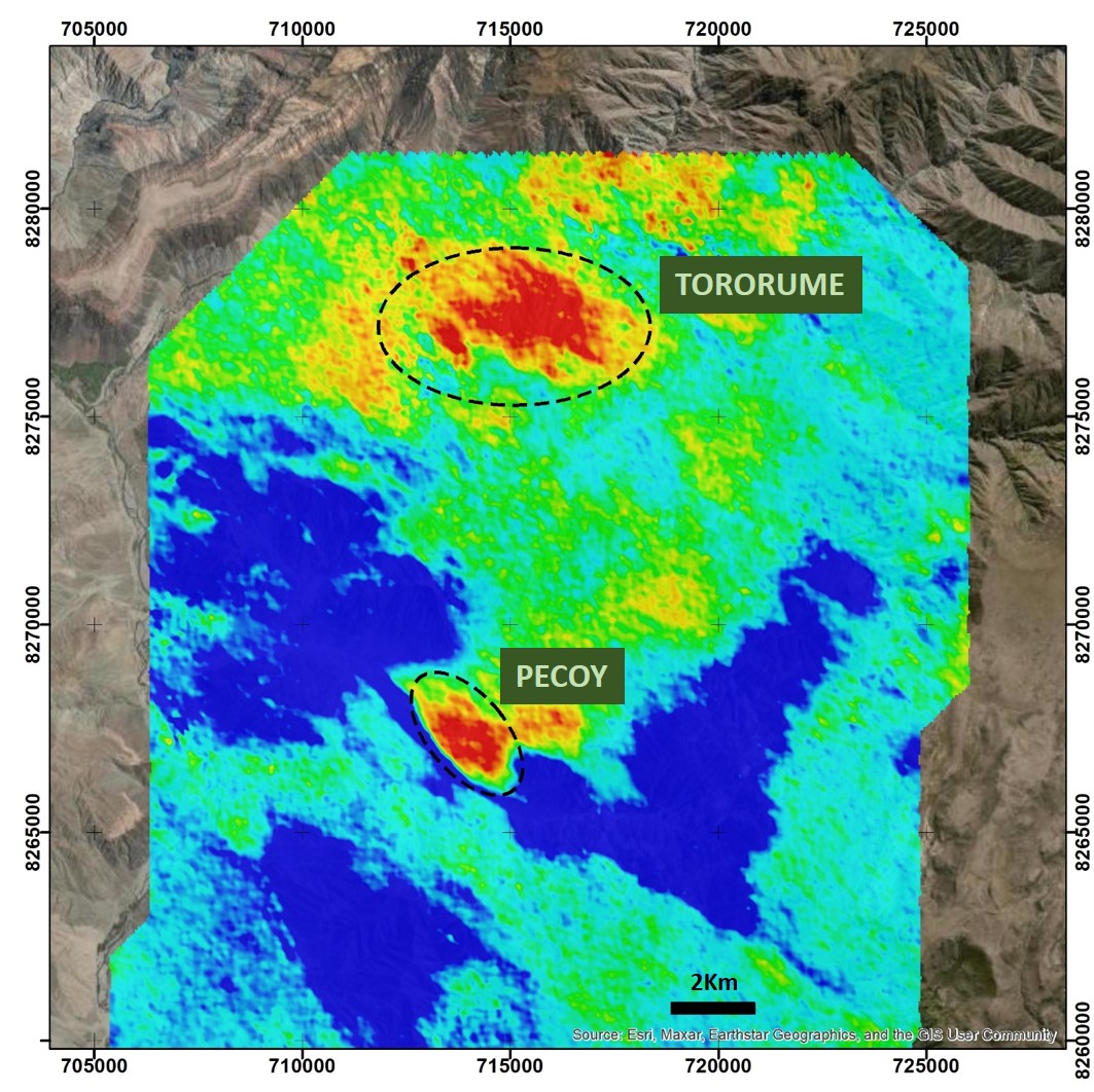 Potassium/Thorium Ratio - 2x Pecoy’s footprint